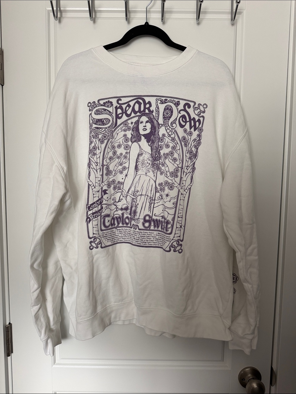 Taylor Swift White 'Speak Now' Script Pullover